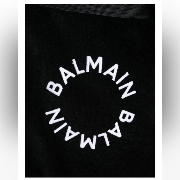 BALMAIN***Logo Printed Hooded Black Robe**Med. $1315 CURRENT!! Full pric… - Picture 4 of 8